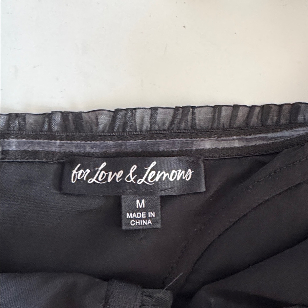 For Love & Lemons Azalea Black Strapless Lace Romantic Witchy Mini Dress size M - Picture 4 of 12